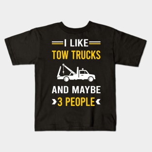 3 People Tow Truck Trucks Kids T-Shirt